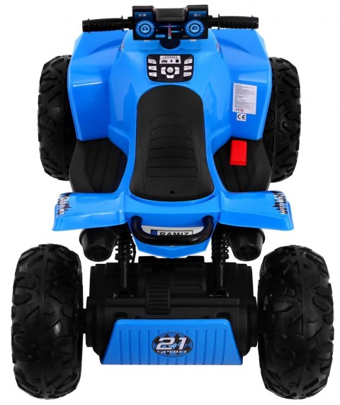 Quad na akumulator Sport Run dla dzieci Niebieski + Napęd 4x4 + LED + Radio MP3