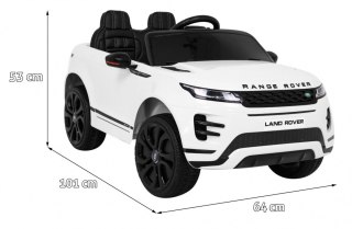 Range Rover Evoque na akumulator dla dzieci Biały + Pilot + Wolny Start + MP3 LED