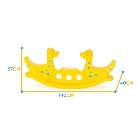 WOOPIE Bujak Wieloosobowy Dino Huśtawka Równoważna Żółta