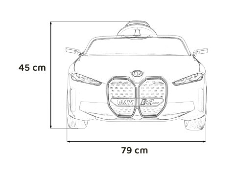 Autko BMW i4 na akumulator dla dzieci Biały + Wolny Start + EVA + Ekoskóra + Audio LED + Pilot