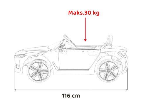 Autko BMW i4 na akumulator dla dzieci Niebieski + Wolny Start + EVA + Ekoskóra + Audio LED + Pilot