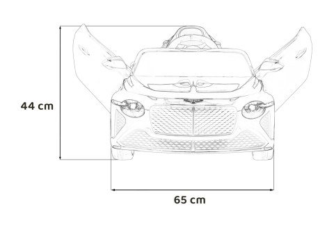 Autko Bentley Bacalar na akumulator dla dzieci Czarny + Pilot + EVA + Wolny Start + Audio LED