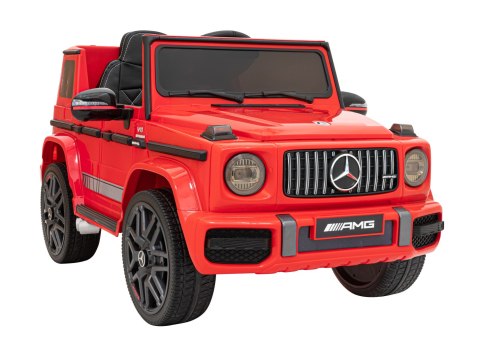 Mercedes AMG G63 dla dzieci Czerwony + Pilot + MP3 LED + Wolny Start + EVA + Pasy