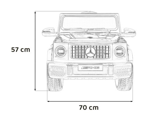 Mercedes AMG G63 dla dzieci Czerwony + Pilot + MP3 LED + Wolny Start + EVA + Pasy