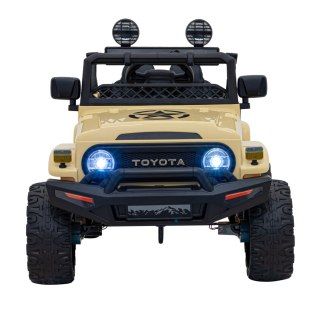 Toyota FJ Cruiser dla dzieci Beżowy + Pilot + Napęd 4x4 + Audio LED + EVA + Wolny Start