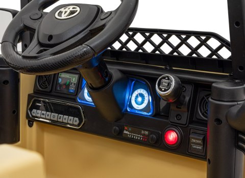 Toyota FJ Cruiser dla dzieci Beżowy + Pilot + Napęd 4x4 + Audio LED + EVA + Wolny Start