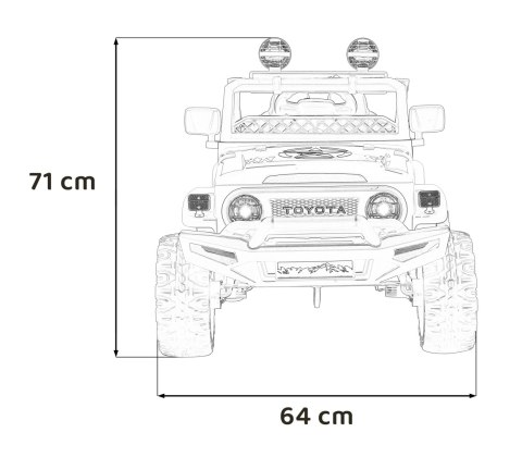 Toyota FJ Cruiser dla dzieci Biały + Pilot + Napęd 4x4 + Audio LED + EVA + Wolny Start