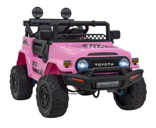 Toyota FJ Cruiser dla dzieci Różowy + Pilot + Napęd 4x4 + Audio LED + EVA + Wolny Start