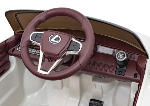 Lexus LC500 na akumulator dla dzieci Biały + Pilot + Wolny Start + EVA + Audio LED