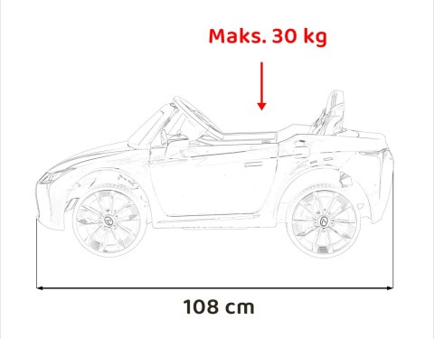 Lexus LC500 na akumulator dla dzieci Biały + Pilot + Wolny Start + EVA + Audio LED