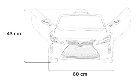 Lexus LC500 na akumulator dla dzieci Biały + Pilot + Wolny Start + EVA + Audio LED