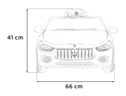 Maserati Ghibli na akumulator dla dzieci Biały + Pilot + EVA + Wolny Start + LED Audio