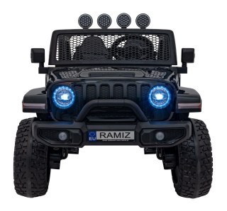 Auto terenowe OFF-ROAD 3.0 dla dzieci Czarny + Pilot + Wolny Start + Pasy + Audio LED