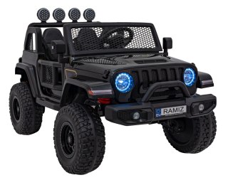 Auto terenowe OFF-ROAD 3.0 dla dzieci Czarny + Pilot + Wolny Start + Pasy + Audio LED