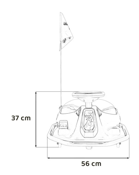 Pojazd Racing Drifter na akumulator dla dzieci Czarny + Funkcja driftu + Audio LED