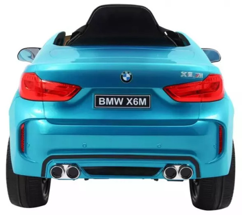 BMW X6M Elektryczne Autko dla dzieci Lakier Niebieski + Pilot + EVA + Wolny Start + Audio + LED