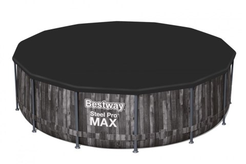 Basen stelażowy Steel Pro MAX 427x107 Imitacja Drewna 14FT BESTWAY 5w1 + Pompa + Drabinka