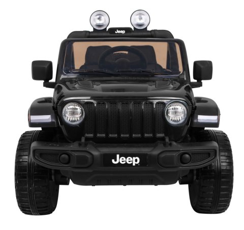 Jeep Wrangler Rubicon na akumulator dla dzieci Czarny + Pilot + Radio MP3 LED + Koła EVA