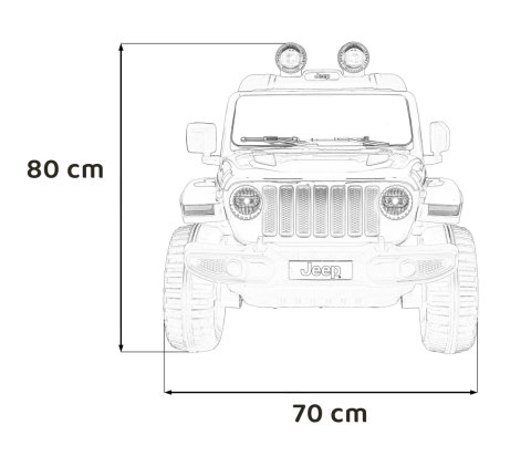 Jeep Wrangler Rubicon na akumulator dla dzieci Czarny + Pilot + Radio MP3 LED + Koła EVA