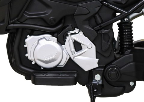 Motor BMW F850 GS na akumulator dla dzieci Biały + Kółka pomocnicze + Audio LED + Wolny Start + EVA