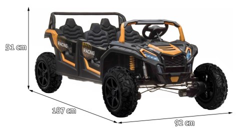 Pojazd 4-osobowy Buggy ATV RACING UTV2000 Z Baterią Li-ion Złoty