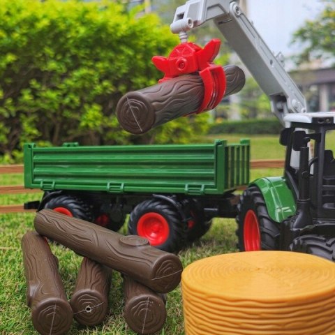 WOOPIE Zestaw Maszyn Rolniczych Traktor Ciągnik Zagroda Mini Farma Osada Rolnicy