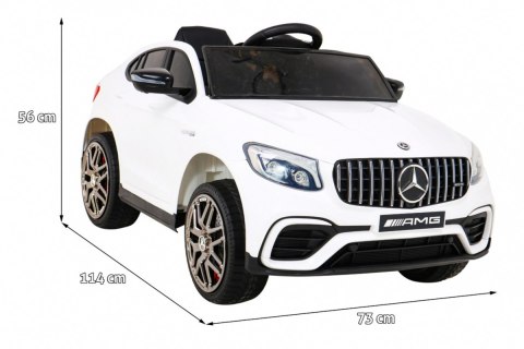 Mercedes Benz GLC63S dla dzieci Biały + Pilot + Napęd 4x4 + MP3 LED + EVA + Wolny Start