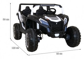 Buggy ATV Racing dla 2 dzieci Biały + Napęd 4x4 + Pilot + Wolny Start + MP3 LED