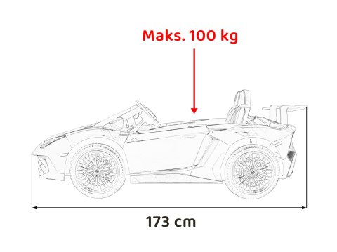 Lamborghini Aventador SV na akumulator dla 2 dzieci Czerwony + Silnik bezszczotkowy + Pompowane koła + Audio LED