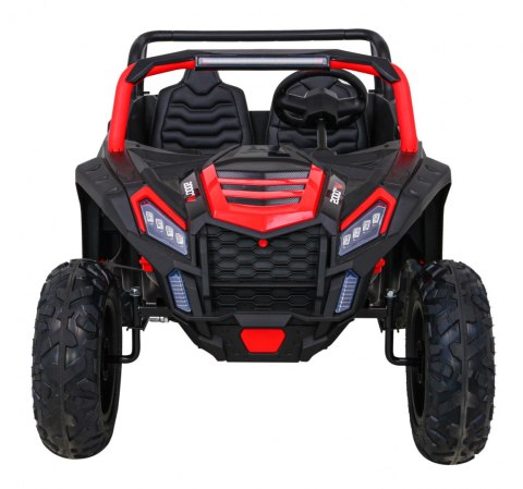 Buggy ATV Strong Racing dla 2 dzieci Czerwony + Silnik bezszczotkowy + Pompowane koła + Audio LED