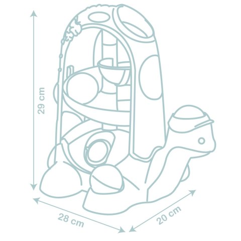 SMOBY LITTLE Żółw do Ciągnięcia ze Zjeżdżalnią dla Piłeczek 12m+
