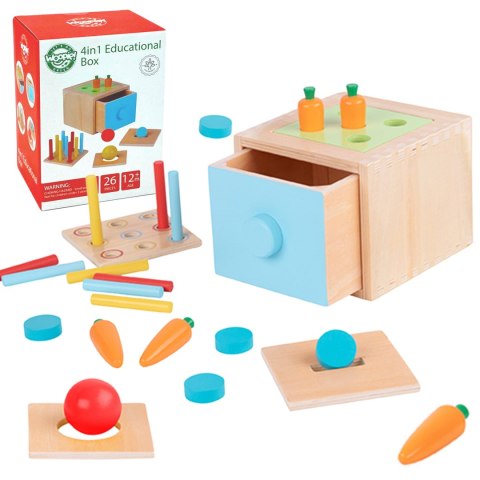 WOOPIE GREEN Drewniana Szuflada Edukacyjna Sorter Montessori