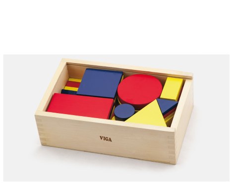 Drewniane Klocki Dienesa Figury geometryczne Viga Toys Montessori