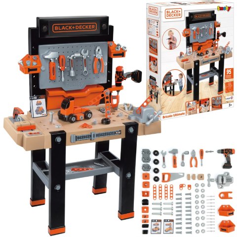 SMOBY Duży Warsztat Black & Decker Bricolo Ultimate + 95 Akcesoriów