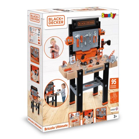 SMOBY Duży Warsztat Black & Decker Bricolo Ultimate + 95 Akcesoriów