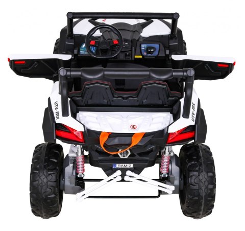 Buggy UTV-MX na akumulator dla dzieci Biały + Napęd 4x4 + Pilot + Audio LED + Schowek + EVA + Wolny Start