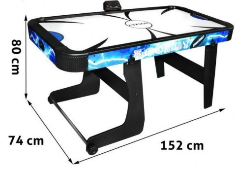 Cymbergaj dla dzieci + Stół do gry z MDF + Elektroniczny licznik punktów + Rodzinna gra Air Hockey 152x74x80cm