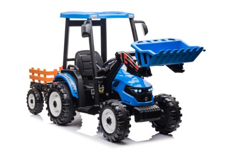 Pojazd MEGA Traktor D68 Z Przyczepką Niebieski