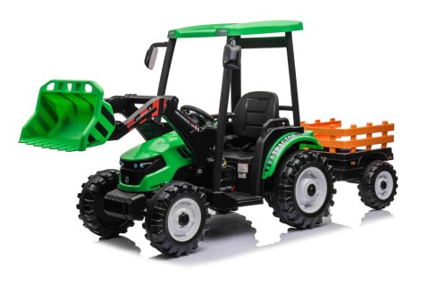 Pojazd MEGA Traktor D68 Z Przyczepką Zielony