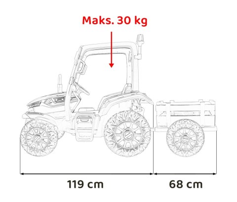 Traktor BLAST Z Przyczepką Zielony