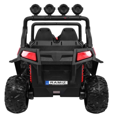 Grand Buggy Strong Lift dla dzieci Czerwony + Napęd 4x4 + Pilot + Bagażnik + Radio MP3 + LED