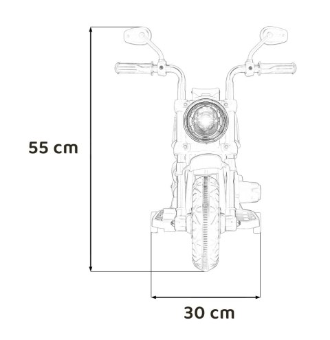 Motorek Chopper FASTER na akumulator dla dzieci Niebieski + Radio FM + Panel audio + LED