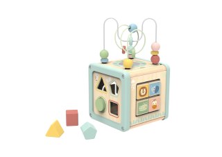 TOOKY TOY Drewniana Kostka Aktywności Sorter Labirynt