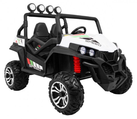 Terenowe Grand Buggy Lift dla dzieci Biały + Napęd 4x4 + Pilot + Bagażnik + Radio MP3 + LED