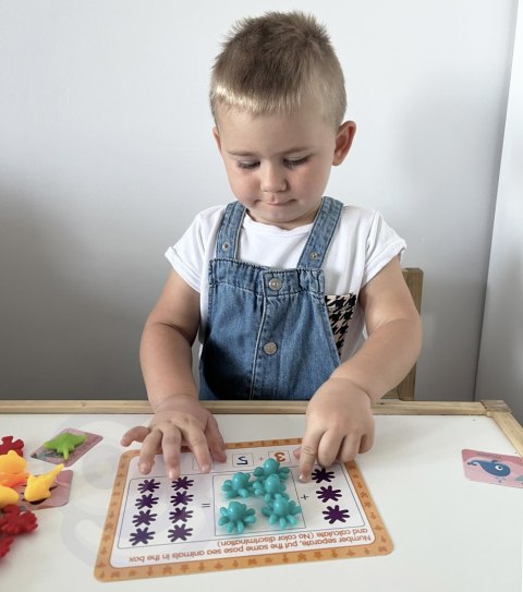 WOOPIE Zestaw Edukacyjny Nauka Liczenia Montessori Sorter Kolorów Morska Kraina 111 el.