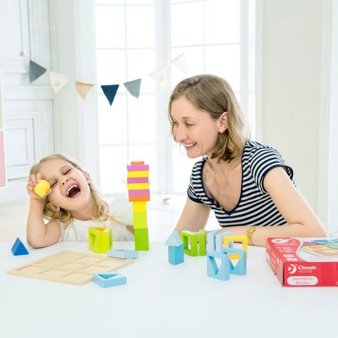 CLASSIC WORLD Układanka Nauka Kształtów i Liczenia 5w1 Domino Sorter MONTESSORI 28 el.