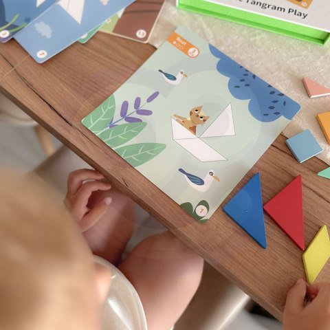 TOOKY TOY Puzzle Tangram Układanka dla Dzieci Nauka Kształtów Figury Kształty 18el.