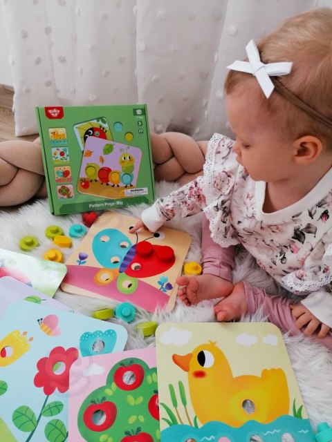 TOOKY TOY Układanka Klocki dla Dzieci Zwierzęta Dopasuj Nauka Kształtów Kolorów + Plansze