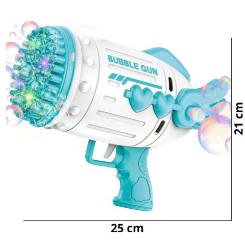WOOPIE Pistolet do Robienia Baniek Mydlanych 91 Otworów Niebieski