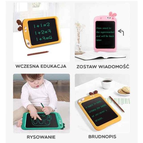 WOOPIE Tablet Graficzny 8.5" Dino dla Dzieci do Rysowania Znikopis + Rysik